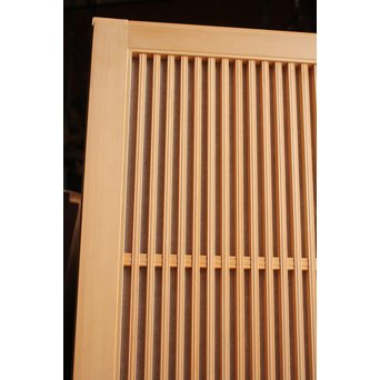 デッドストック美品　大型両面仕様ワーロン格子建具　4枚1組　L831 