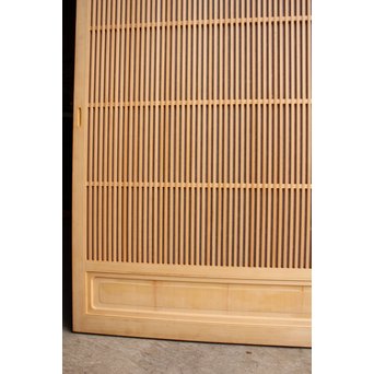 デッドストック美品　大型両面仕様ワーロン格子建具　4枚1組　L831 