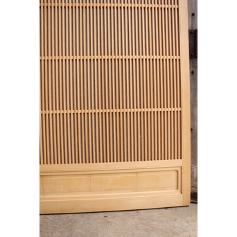 デッドストック美品　大型両面仕様ワーロン格子建具　4枚1組　L831 