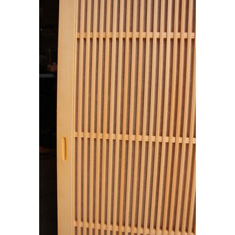 デッドストック美品　大型両面仕様ワーロン格子建具　4枚1組　L831 