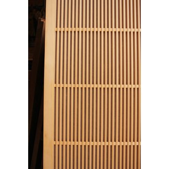 デッドストック美品　大型両面仕様ワーロン格子建具　4枚1組　L831 