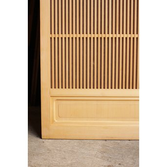 デッドストック美品　大型両面仕様ワーロン格子建具　4枚1組　L831 