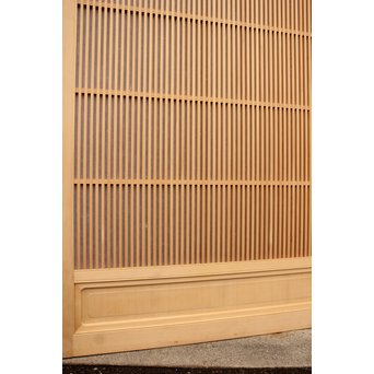 デッドストック美品　大型両面仕様ワーロン格子建具　4枚1組　L831 