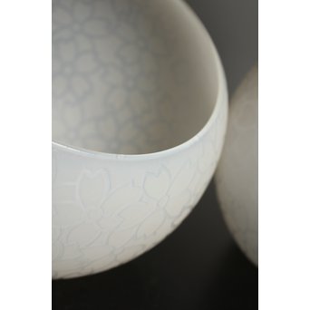 腐食桜紋オパール照明　2個1組　A1629 