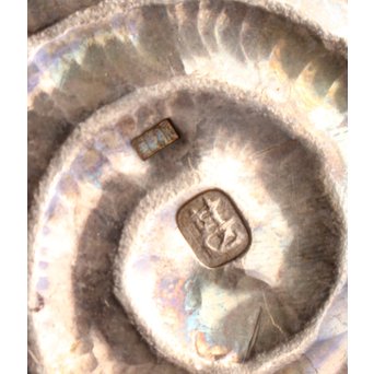 柿畠甚次郎　純銀製籐巻提手芋頭砲口打出銀瓶　K368 