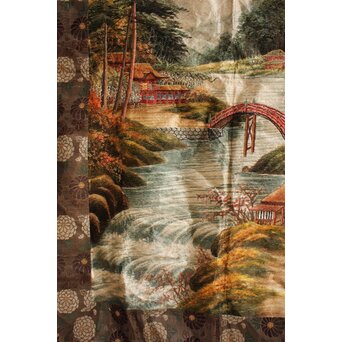 明治刺繍画 壁掛タペストリー　S2847 