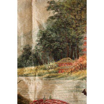 明治刺繍画 壁掛タペストリー　S2847 