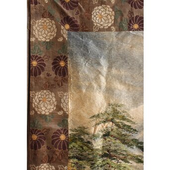 明治刺繍画 壁掛タペストリー　S2847 