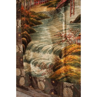 明治刺繍画 壁掛タペストリー　S2847 