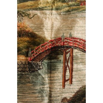 明治刺繍画 壁掛タペストリー　S2847 