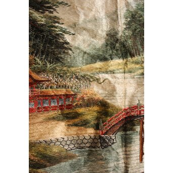 明治刺繍画 壁掛タペストリー　S2847 