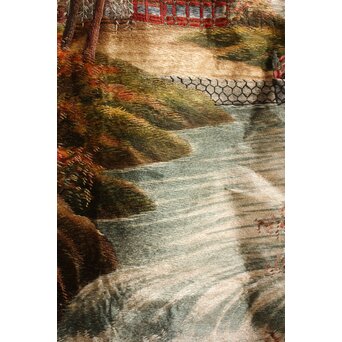 明治刺繍画 壁掛タペストリー　S2847 