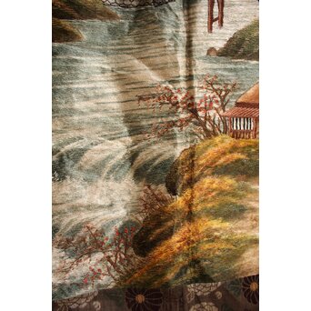 明治刺繍画 壁掛タペストリー　S2847 