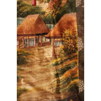 明治刺繍画 壁掛タペストリー　S2847 