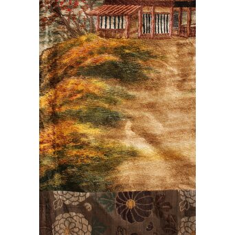 明治刺繍画 壁掛タペストリー　S2847 