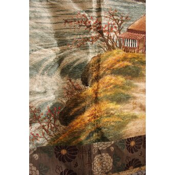 明治刺繍画 壁掛タペストリー　S2847 