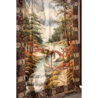 明治刺繍画 壁掛タペストリー　S2847 