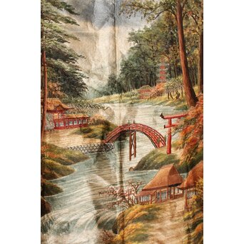 明治刺繍画 壁掛タペストリー　S2847 