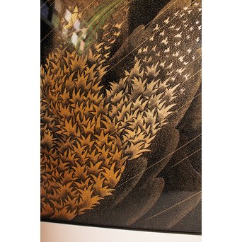 角野岩次　輪島塗沈金漏れ日盤　S2853 