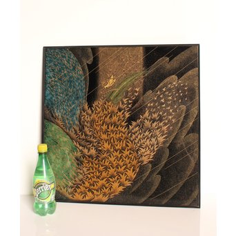 角野岩次　輪島塗沈金漏れ日盤　S2853 