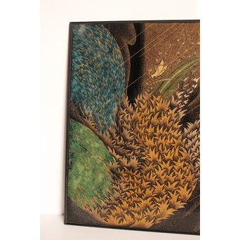 角野岩次　輪島塗沈金漏れ日盤　S2853 