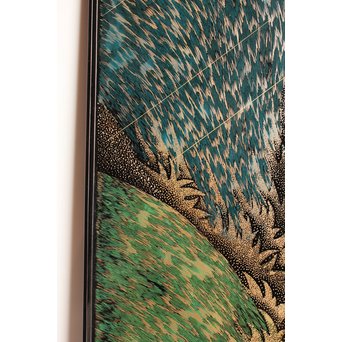 角野岩次　輪島塗沈金漏れ日盤　S2853 