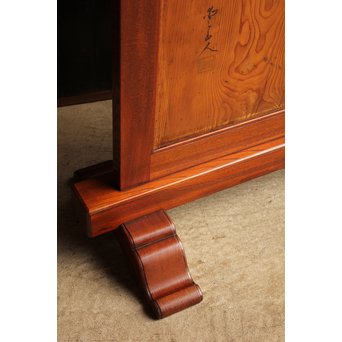 上質欅枠の一枚板板絵衝立　J2390 