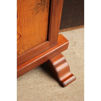 上質欅枠の一枚板板絵衝立　J2390 