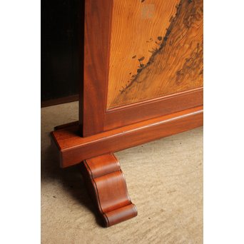 上質欅枠の一枚板板絵衝立　J2390 