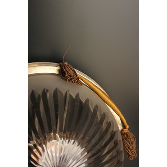 大書院仕様の大型切子シャンデリア照明　A1633 