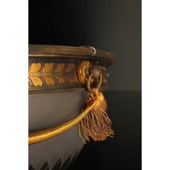 大書院仕様の大型切子シャンデリア照明　A1633 