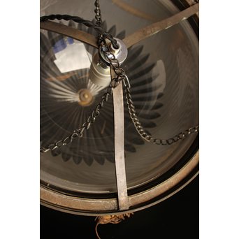 大書院仕様の大型切子シャンデリア照明　A1633 