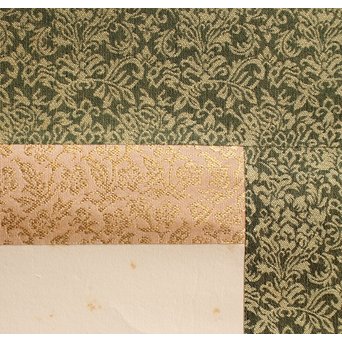 九谷焼 二代徳田八十吉　倣応挙　犬子ろ掛軸　K379 