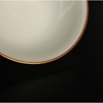 三浦竹泉　金縁白磁煎茶碗5客　K380 