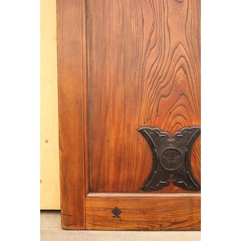 極太框欅一枚板蔵戸　W511 