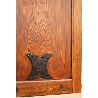 極太框欅一枚板蔵戸　W511 