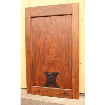 極太框欅一枚板蔵戸　W511 