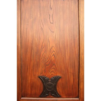 極太框欅一枚板蔵戸　W511 