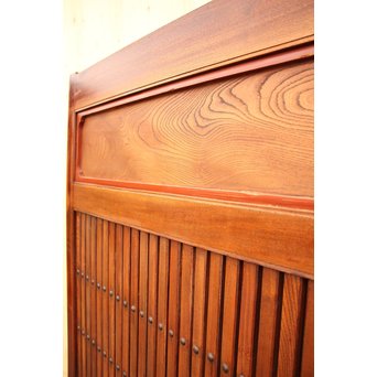 天地腰板総欅格子蔵戸　W515 