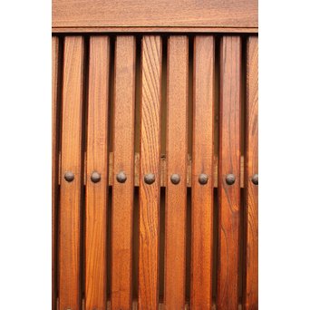 天地腰板総欅格子蔵戸　W515 