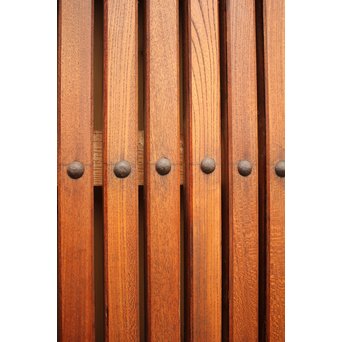 天地腰板総欅格子蔵戸　W515 