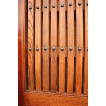 天地腰板総欅格子蔵戸　W515 