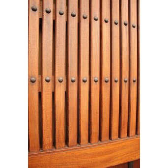 天地腰板総欅格子蔵戸　W515 