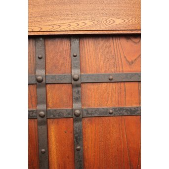 天地腰板総欅格子蔵戸　W515 