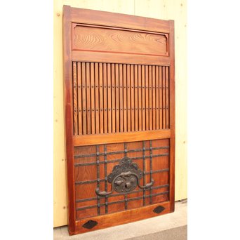 天地腰板総欅格子蔵戸　W515 