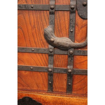 天地腰板総欅格子蔵戸　W515 