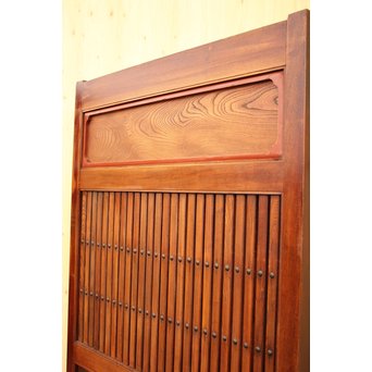 天地腰板総欅格子蔵戸　W515 