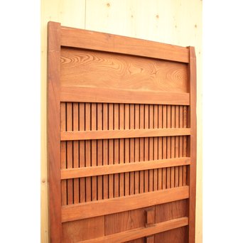 天地腰板総欅格子蔵戸　W515 