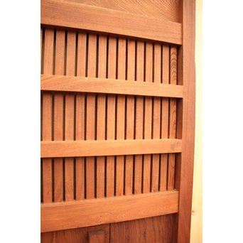 天地腰板総欅格子蔵戸　W515 