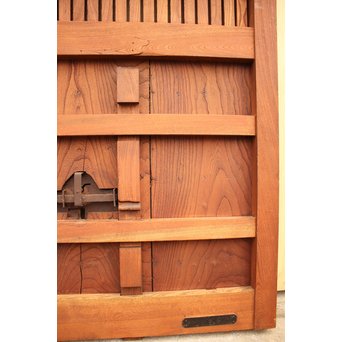 天地腰板総欅格子蔵戸　W515 